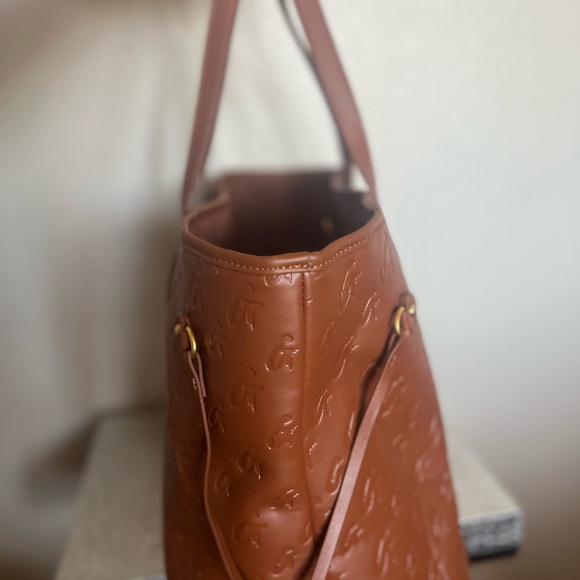 GLAMAHOLIC MONOGRAM BROWN TOTE - Picture 5 of 7